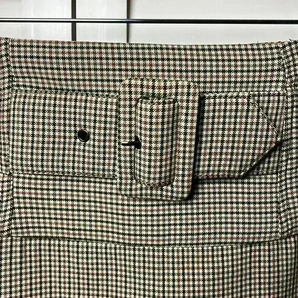 Grace Elements Houndstooth Belted Pencil Skirt Size 10 Brown, Black & Khaki - Picture 2 of 10